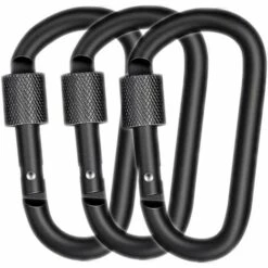 Mousquetons Escalade Mousqueton Aluminium Avec Bouchon à Vis, Convient Pour La Randonnée, Le Vélo, La Corde, La Pêche, Le Camping, Les Tentes,Irisfr,10pcs