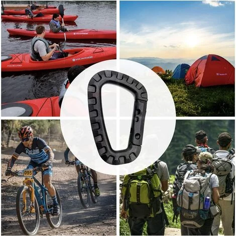 Mousquetons En Plastique En Forme De D,Irisfr,Lot De 5 5 Mousquetons En Plastique En Forme De D,Irisfr,Lot De 5 – Image 3