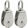 32 Mm Poulie Simple Pivotant à Poulie Roulements De Poulie Crochet - Acier Inox 304, Pour Cabl Et Nylon, Levage Capacité De La Poulie 250kg(Argent)，Starlight，2 Pièces -Equipement antichute Soldes 47884917 1