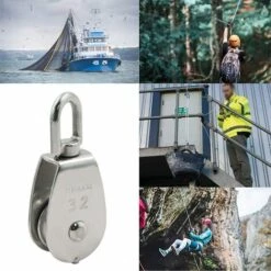 32 Mm Poulie Simple Pivotant à Poulie Roulements De Poulie Crochet - Acier Inox 304, Pour Cabl Et Nylon, Levage Capacité De La Poulie 250kg(Argent),Starlight,2 Pièces 11 32 Mm Poulie Simple Pivotant à Poulie Roulements De Poulie Crochet - Acier Inox 304, Pour Cabl Et Nylon, Levage Capacité De La Poulie 250kg(Argent),Starlight,2 Pièces -Equipement antichute Soldes 47884917 5