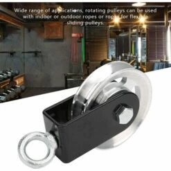 GUAZHUNIFR Poulie De Levage De Roulement Roue Silencieuse Silencieuse Pour Le Bloc De Poulie Simple De Remise En Forme Guazhuni (Noir) -Equipement antichute Soldes 48218180 3