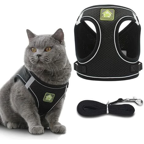 ECHOO Harnais De Chat Et Laisse Avec Laisse Pour Chaton : Ensemble De Gilet Réglable Anti-évasion Pour Chats Compatible Avec Les Chiots De Petit Chien 3 ECHOO Harnais De Chat Et Laisse Avec Laisse Pour Chaton : Ensemble De Gilet Réglable Anti-évasion Pour Chats Compatible Avec Les Chiots De Petit Chien