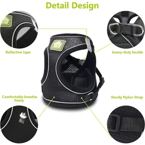 ECHOO Harnais De Chat Et Laisse Avec Laisse Pour Chaton : Ensemble De Gilet Réglable Anti-évasion Pour Chats Compatible Avec Les Chiots De Petit Chien 5 ECHOO Harnais De Chat Et Laisse Avec Laisse Pour Chaton : Ensemble De Gilet Réglable Anti-évasion Pour Chats Compatible Avec Les Chiots De Petit Chien – Image 3