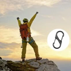 Noir Mini Mousqueton Porte Clé Mini S Forme Mousqueton Clips Mousquetons Porte Clefs, Clips Double Boucle Mousqueton Pour Activités Plein Air, Camping, Randonnée Ou Voyage 20 Pièces Macaron -Equipement antichute Soldes 50928311 4