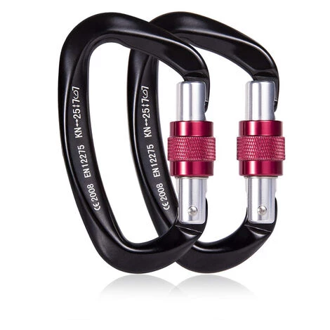 Mousqueton Escalade 2pcs , Mousqueton Verrouillage De Sécurité En Forme De D Robuste Aluminium Pour Camping, Lalpinisme, Randonnée, Sauvetage, Pêche, Descente En Rappel, Hamac (Noir)Macaron 3 Mousqueton Escalade 2pcs , Mousqueton Verrouillage De Sécurité En Forme De D Robuste Aluminium Pour Camping, Lalpinisme, Randonnée, Sauvetage, Pêche, Descente En Rappel, Hamac (Noir)Macaron