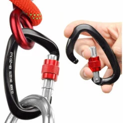 Mousqueton Escalade 2pcs , Mousqueton Verrouillage De Sécurité En Forme De D Robuste Aluminium Pour Camping, Lalpinisme, Randonnée, Sauvetage, Pêche, Descente En Rappel, Hamac (Noir)Macaron 9 Mousqueton Escalade 2pcs , Mousqueton Verrouillage De Sécurité En Forme De D Robuste Aluminium Pour Camping, Lalpinisme, Randonnée, Sauvetage, Pêche, Descente En Rappel, Hamac (Noir)Macaron -Equipement antichute Soldes 50929213 3