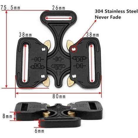 VERSAILLESFR Factory En Métal Argenté Kaki Noir Militaire De Qualité Tactique Boucle Pour Collier Pour Chien Sacs De Voyage DIY Ceinture Vêtements Accessoires 38MM Width Black, Versailles 7 VERSAILLESFR Factory En Métal Argenté Kaki Noir Militaire De Qualité Tactique Boucle Pour Collier Pour Chien Sacs De Voyage DIY Ceinture Vêtements Accessoires 38MM Width Black, Versailles – Image 5