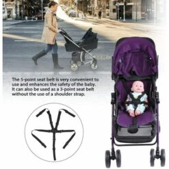 Fei Yu Harnais De Sécurité Sangle De Poussette Ceinture De Sécurité Bébé Harnais Réglable à 5 Points Harnais De Sécurité Chaise Haute Landau Accessoires(New A Type) -Equipement antichute Soldes 51169103 2