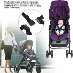 Fei Yu Harnais De Sécurité Sangle De Poussette Ceinture De Sécurité Bébé Harnais Réglable à 5 Points Harnais De Sécurité Chaise Haute Landau Accessoires(New A Type) -Equipement antichute Soldes 51169103 3