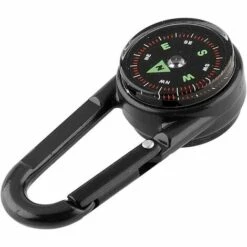 HIASDFLS Boussole Mousqueton + Compass + Thermomètre On Multifonctionnelle Compass Portable En Métal Pour Randonnée/Voyage/Camping À Lentille De Grossissement, Professionnellement 3 En 1 (Noir) -Equipement antichute Soldes 51216299 3