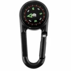 HIASDFLS Boussole Mousqueton + Compass + Thermomètre On Multifonctionnelle Compass Portable En Métal Pour Randonnée/Voyage/Camping À Lentille De Grossissement, Professionnellement 3 En 1 (Noir) -Equipement antichute Soldes 51216299 4