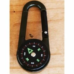 HIASDFLS Boussole Mousqueton + Compass + Thermomètre On Multifonctionnelle Compass Portable En Métal Pour Randonnée/Voyage/Camping À Lentille De Grossissement, Professionnellement 3 En 1 (Noir) -Equipement antichute Soldes 51216299 5