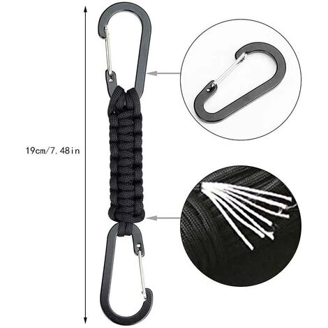 Mousqueton Tressé, Paracorde Avec Mousqueton, Corde Tressée Avec Porte-clés Et Mousqueton, Pour Clés De Voiture, Tactiques, Escalade, Pêche Et Chasse 2 Pièces-betterlife 4 Mousqueton Tressé, Paracorde Avec Mousqueton, Corde Tressée Avec Porte-clés Et Mousqueton, Pour Clés De Voiture, Tactiques, Escalade, Pêche Et Chasse 2 Pièces-betterlife – Image 2