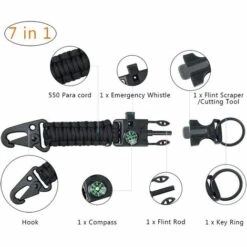 Porte-clés De Lanière De Avec Mousqueton, Lanière Tressée Porte-clés De Survie Crochet D'anneau Roi Pour L'extérieur Camping Randonnée Chasse Pêche - 2 Couleurs 2 Pièces-betterlife 9 Porte-clés De Lanière De Avec Mousqueton, Lanière Tressée Porte-clés De Survie Crochet D'anneau Roi Pour L'extérieur Camping Randonnée Chasse Pêche - 2 Couleurs 2 Pièces-betterlife -Equipement antichute Soldes 51222405 3