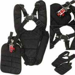 Harnais à Double Bandoulière Rembourrée Boutonnage Sécurité Bretelles Pour Débroussailleuse Tondeuse Et Taille-Bordures Épaule Rembourrée Boutonnage Sécurité Noir-betterlife -Equipement antichute Soldes 51222407 5