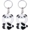 Porte-clés En Métal Panda - Porte-clés Panda Mignon, Ouvre-Bouteille De Bière Portable 2 Pièces-betterlife -Equipement antichute Soldes 51222412 1