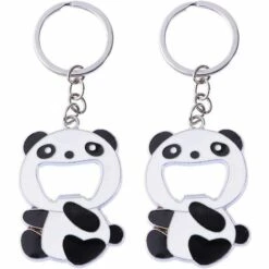 Porte-clés En Métal Panda - Porte-clés Panda Mignon, Ouvre-Bouteille De Bière Portable 2 Pièces-betterlife