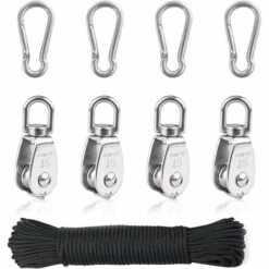 SUPERMARKET Poulie En Acier Inoxydable, Poulie De Renvoi En Acier Inoxydable, Petite Poulie Pour Corde, Poulie Bloc En Acier Inoxydable, Poulie De Poulie De Poulie,Superma