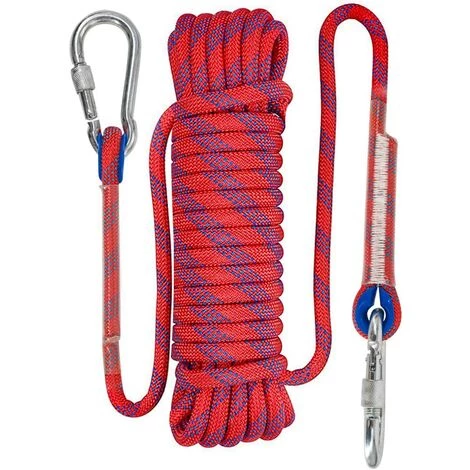 ELLE Corde D'escalade Statique De 10 Mm - Accessoire - Équipement D'évasion - Équipement D'escalade Sur Glace - Corde De Sauvetage Incendie - Rouge - 10 M 3 ELLE Corde D'escalade Statique De 10 Mm - Accessoire - Équipement D'évasion - Équipement D'escalade Sur Glace - Corde De Sauvetage Incendie - Rouge - 10 M