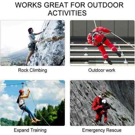 ELLE Corde D'escalade Statique De 10 Mm - Accessoire - Équipement D'évasion - Équipement D'escalade Sur Glace - Corde De Sauvetage Incendie - Rouge - 10 M 5 ELLE Corde D'escalade Statique De 10 Mm - Accessoire - Équipement D'évasion - Équipement D'escalade Sur Glace - Corde De Sauvetage Incendie - Rouge - 10 M – Image 3