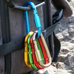 ASUPERMALL Lot De 9 Mousquetons A Anneau En D En Alliage D'Aluminium Avec Boucle De Suspension Pour Camping En Plein Air, Randonnee -Equipement antichute Soldes 52557720 2