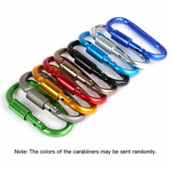 ASUPERMALL Lot De 9 Mousquetons A Anneau En D En Alliage D'Aluminium Avec Boucle De Suspension Pour Camping En Plein Air, Randonnee -Equipement antichute Soldes 52557720 5