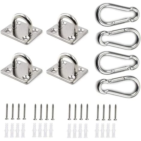 ELLE 304 Plaque à œillets Rectangulaire Et Mousquetons En Acier Inoxydable 3 ELLE 304 Plaque à œillets Rectangulaire Et Mousquetons En Acier Inoxydable