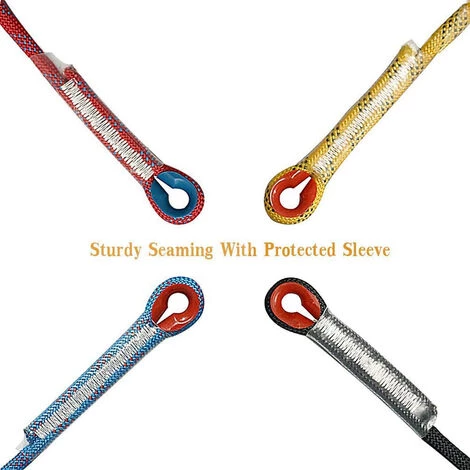 JN.SONGS Corde D'Escalade Corde De Sécurité 10 Mm Avec 2 Mousquetons Pour Alpinisme Sauvetage - 10m Jaune 4 JN.SONGS Corde D'Escalade Corde De Sécurité 10 Mm Avec 2 Mousquetons Pour Alpinisme Sauvetage - 10m Jaune – Image 2