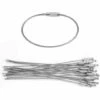 ALMI 20Pcs Porte-clés En Fil, Anneau Porte Clé Câbles En Acier Inoxydable, Câbles De Boucle Anneaux Avec Joints Pour Randonnée, Pendre Étiquette De Bagage