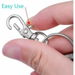 ALMI 35 Pcs Porte-clés, Pivotants Pour Clés, Mousqueton Porte Clé Métal Polissage Keychain De Crochets Anneaux Détachables, 25 Mm De Diamètre -Equipement antichute Soldes 52587828 3