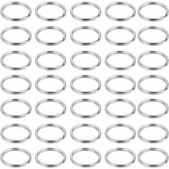 ALMI 100 Pièces Anneaux De Porte-clé En Acier INOX Pour Clé De Maison, Clé De Voiture Et DIY Artisanat D'art, Couleur Argent (10 Mm De Diamètre).