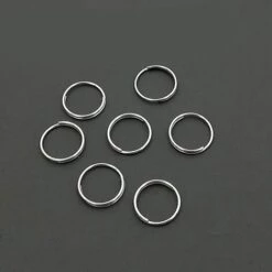 ALMI 100 Pièces Anneaux De Porte-clé En Acier INOX Pour Clé De Maison, Clé De Voiture Et DIY Artisanat D'art, Couleur Argent (10 Mm De Diamètre). -Equipement antichute Soldes 52587878 3