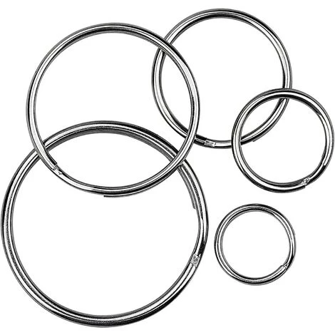 ALMI 50 Pièces Rond Anneau Mousqueton Anneau Porte Clés Acier Trempé Nickelé Porte-clés En Acier Inoxydable Pour Voiture Arts Artisanat 7 ALMI 50 Pièces Rond Anneau Mousqueton Anneau Porte Clés Acier Trempé Nickelé Porte-clés En Acier Inoxydable Pour Voiture Arts Artisanat – Image 5