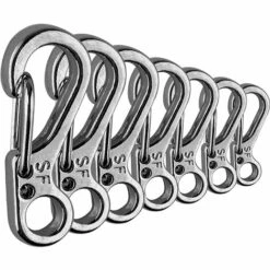 VERSAILLESFR Mini Mousqueton|Lot De 10|Poids Maximum 15 KG|Mousqueton Porte Clé|Gris OU Noir|mousquetons Porte Clés Pour Camping/randonnée/Escalade Versailles