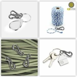 VERSAILLESFR Mini Mousqueton|Lot De 10|Poids Maximum 15 KG|Mousqueton Porte Clé|Gris OU Noir|mousquetons Porte Clés Pour Camping/randonnée/Escalade Versailles -Equipement antichute Soldes 52723351 4