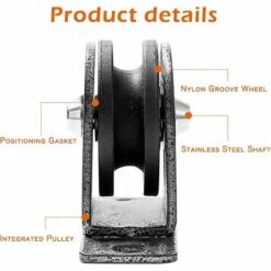 VERSAILLESFR Poulie Roulement Fitness Avec Roue Rainurée U Silencieuse, Poulie Corde Levage Pivotante Acier Inoxydable Poulie Silencieuse Poulie Corde Pivotante Robuste Pour Gym, Accessoires Sport Maison Versailles -Equipement antichute Soldes 52723369 3