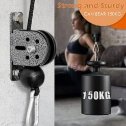 VERSAILLESFR Poulie Roulement Fitness Avec Roue Rainurée U Silencieuse, Poulie Corde Levage Pivotante Acier Inoxydable Poulie Silencieuse Poulie Corde Pivotante Robuste Pour Gym, Accessoires Sport Maison Versailles -Equipement antichute Soldes 52723369 5