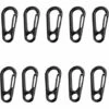 SUPERMARKET 10pcs Mini Clip Mousqueton,Prises D'escalade Clip Boucle Printemps Fermoirs Pour Sac à Dos Pour Camping Escalade Randonnée Porte-clés Extérieur (Noir)，Superma -Equipement antichute Soldes 53069275 1
