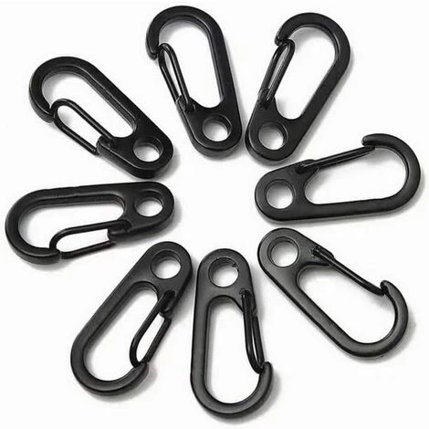 SUPERMARKET 10pcs Mini Clip Mousqueton,Prises D'escalade Clip Boucle Printemps Fermoirs Pour Sac à Dos Pour Camping Escalade Randonnée Porte-clés Extérieur (Noir),Superma 4 SUPERMARKET 10pcs Mini Clip Mousqueton,Prises D'escalade Clip Boucle Printemps Fermoirs Pour Sac à Dos Pour Camping Escalade Randonnée Porte-clés Extérieur (Noir),Superma – Image 2