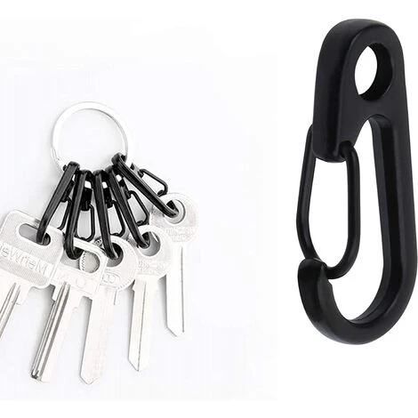 SUPERMARKET 10pcs Mini Clip Mousqueton,Prises D'escalade Clip Boucle Printemps Fermoirs Pour Sac à Dos Pour Camping Escalade Randonnée Porte-clés Extérieur (Noir),Superma 7 SUPERMARKET 10pcs Mini Clip Mousqueton,Prises D'escalade Clip Boucle Printemps Fermoirs Pour Sac à Dos Pour Camping Escalade Randonnée Porte-clés Extérieur (Noir),Superma – Image 5