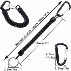 KARTOKNER Lanière De Porte-clés à Ressort Longes De Pêche Rétractables Corde à Ressort En Plastique, Porte-Clés En Métal, Pour Pêche, Surf, Randonnée, L'alpinisme Etc—8 Pièces (Couleur Aléatoire) -Equipement antichute Soldes 53099791 3