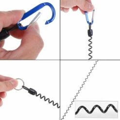 KARTOKNER Lanière De Porte-clés à Ressort Longes De Pêche Rétractables Corde à Ressort En Plastique, Porte-Clés En Métal, Pour Pêche, Surf, Randonnée, L'alpinisme Etc—8 Pièces (Couleur Aléatoire) -Equipement antichute Soldes 53099791 4