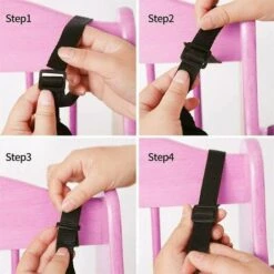 Harnais De Sécurité Pour Bébé,5 Points Bébé Ceintures Réglable Sangle De Sécurité Pour Poussette Universel Chaise Haute Enfants Noir,Starlight -Equipement antichute Soldes 53317797 4