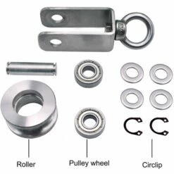 HKLFFJA 2 Poulies, Poulies à Câble, Poulies En Acier Inoxydable 304 De 34 Mm -Equipement antichute Soldes 53555767 4