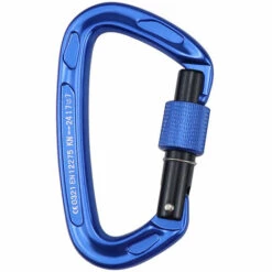 QERSTA Mousqueton Mousqueton [24KN] Avec Bouchon à Vis, Forme D, Idéal Pour L'alpinisme, La Randonnée, Le Sauvetage