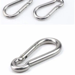 CADEAUX 2pcs Mousqueton De Fixation Pour Charges Lourdes, Sports, Chiens De Serrure, Hamac Balançoire, En Acier Inoxydable 304, 7.8mm Épaisseur -Equipement antichute Soldes 54078580 3