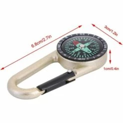 BEARSU Mini Boussole Mousqueton Clip 2 En 1 Boussole Avec Mousqueton Clip Porte-clés Boussole Boussole Portable Camping Boussole Voyage Camping Navigation Randonnée Pêche -Equipement antichute Soldes 54177149 4