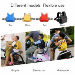 SUPERSELLER Harnais De Sécurité Pour Moto Pour Enfants Sangle De Harnais De Sécurité Pour Véhicule électrique Réglable Pour Enfants, Harnais De Sécurité Fixe Pour Protéger Les Enfants Contre Les Chutes - Le Noir -Equipement antichute Soldes 54242565 3