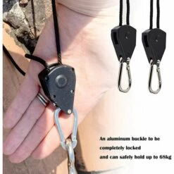 SUPERMARKET Cordes à Cliquet Avec Crochets Cliquet De Poulie à Corde Cordes à Cliquet Réglable Cliquet Corde Robuste Sangle à Cliquet Corde Pour Lampe à Suspension Plantes Growth élingues D'éclairage 2 Pièces，Superma -Equipement antichute Soldes 54465141 3