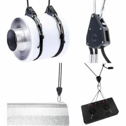 SUPERMARKET Cordes à Cliquet Avec Crochets Cliquet De Poulie à Corde Cordes à Cliquet Réglable Cliquet Corde Robuste Sangle à Cliquet Corde Pour Lampe à Suspension Plantes Growth élingues D'éclairage 2 Pièces，Superma -Equipement antichute Soldes 54465141 5